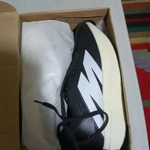 Par preto e branco recém-chegado na caixa